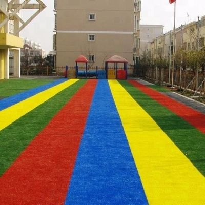 빨간색 노란색 파란색 보라색 인공 아이 잔디 잔디 무지개 활주로 밀도 22050stitches/sqm