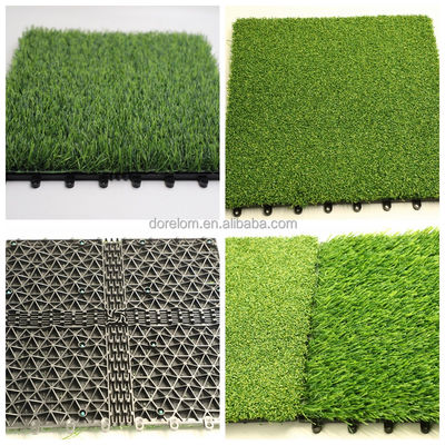 인위 잔디 타일 30x30cm 3cm 높음 하우스타크 녹색 실내외용