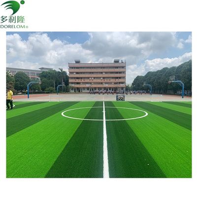2.2-2.5kg PE 일직선 인위 잔디 축구 경기장 내구성 및 오래 지속