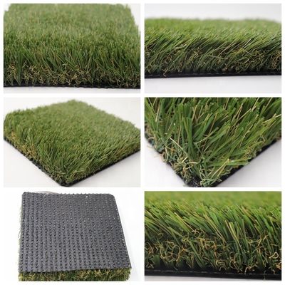 고밀도 자외선 보호 인공 잔디 주거용 녹색 카펫 6mm 충전