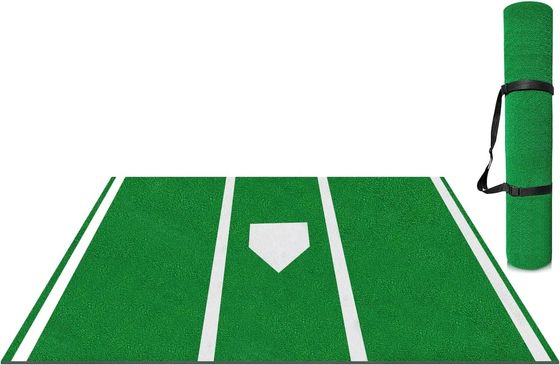 녹색, 파란색, 빨간색 야구 타기 매트 12' x 6' 스파일 높이 15mm 실내 야외 훈련
